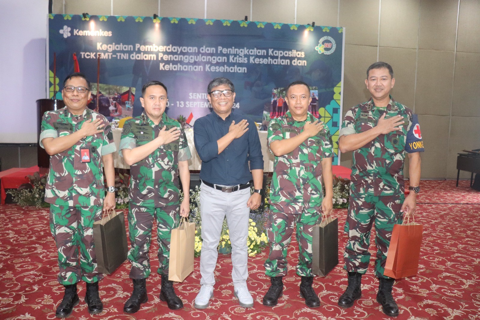 Penutupan Pemberdayaan & Peningkatan Kapasitas TCK EMT-TNI dalam penanggulangan Krisis Kesehatan & Ketahanan Kesehatan